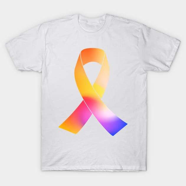 Autism Gradient Ribbon T-Shirt by yphien